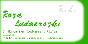 roza ludmerszki business card